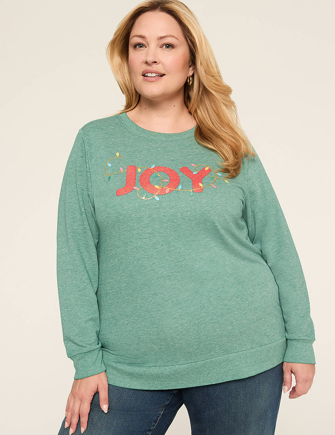 Glitter Joy Graphic Sweatshirt Product Image 1