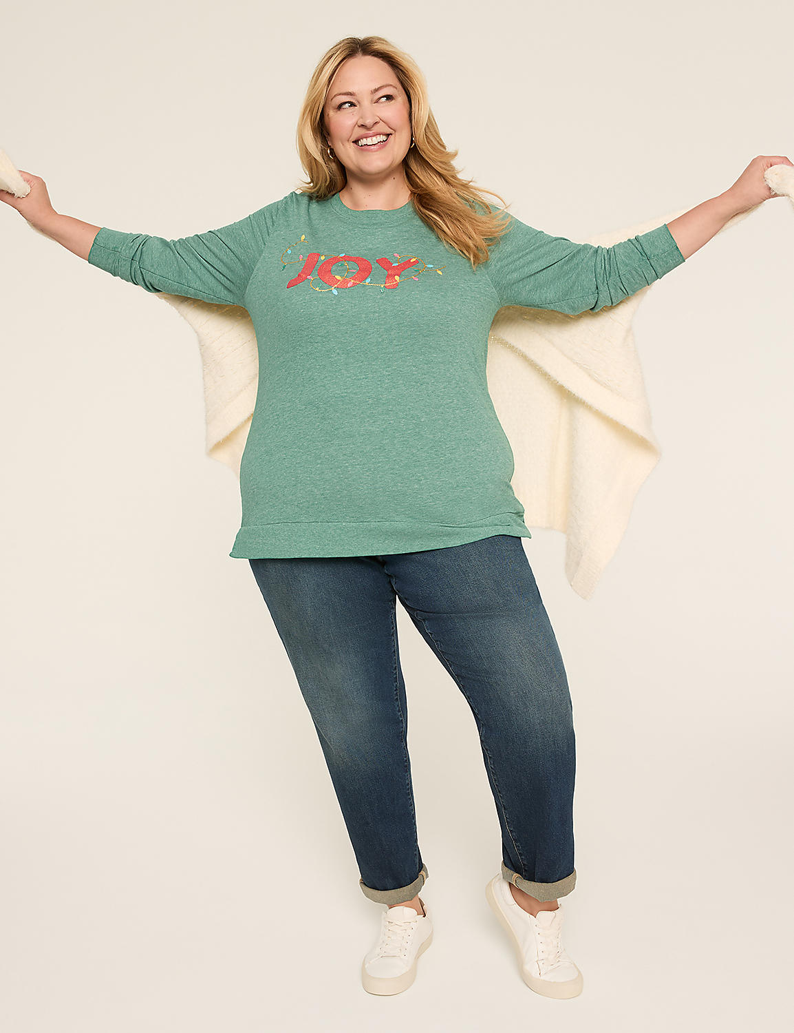 Glitter Joy Graphic Sweatshirt Product Image 3