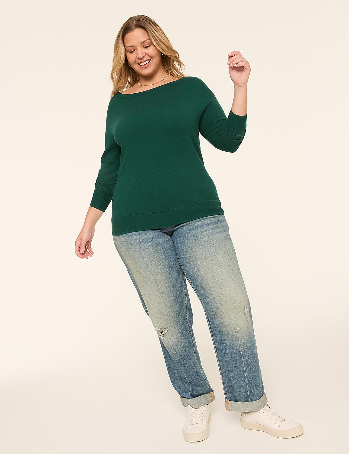 Boatneck Pullover Sweater Product Image 3