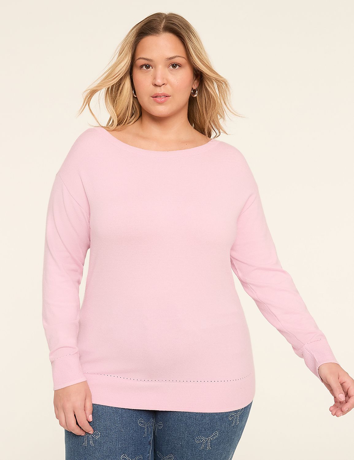Boatneck Pullover Sweater Product Image 1