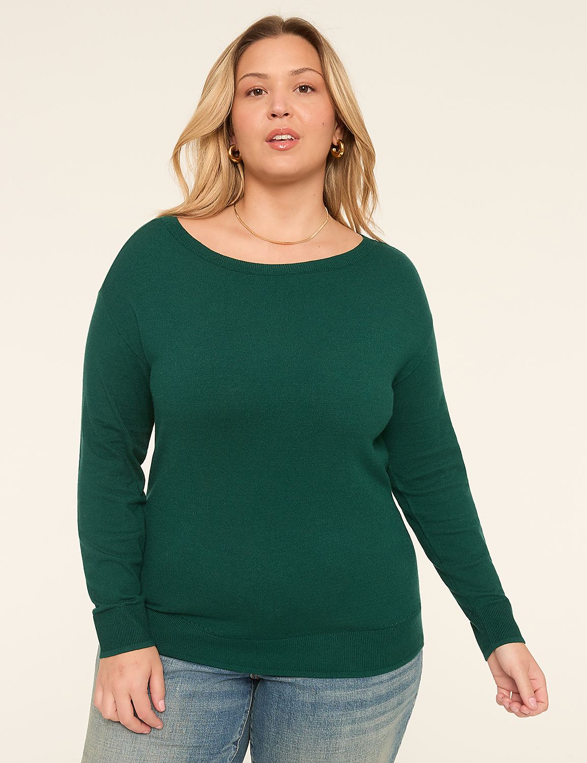 Boatneck Pullover Sweater Product Image 1
