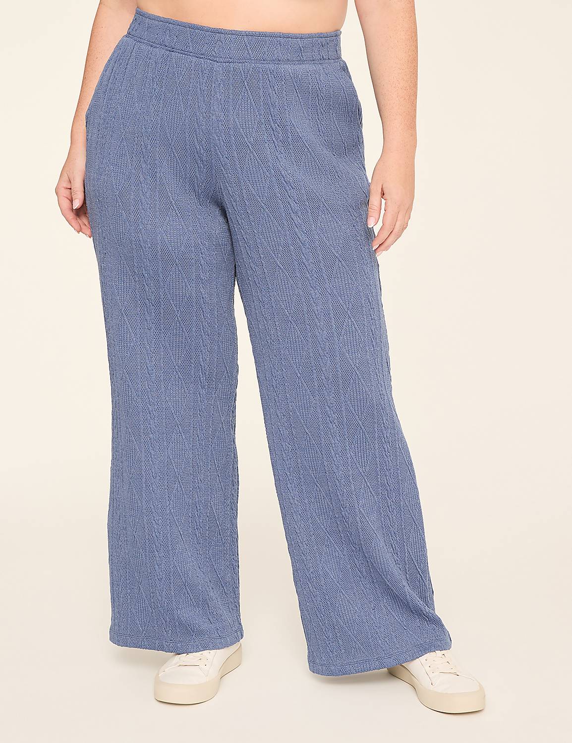 LIVI Textured Sweater Knit Straight Leg Pant Product Image 1