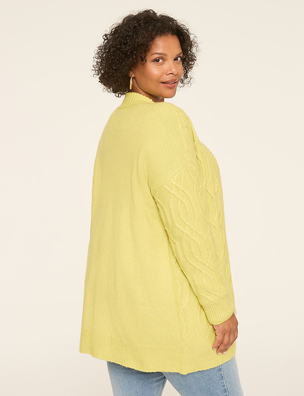 Trellis-Stitch Open-Front Cardigan Product Image 2