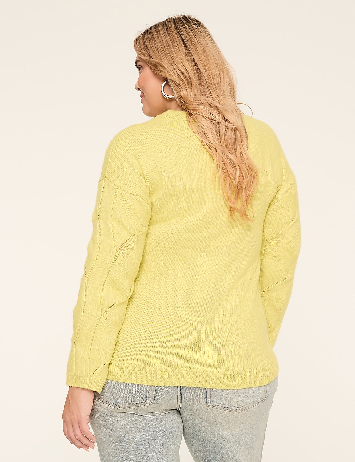 Relaxed Pointelle-Stitch Pullover Sweater Product Image 2