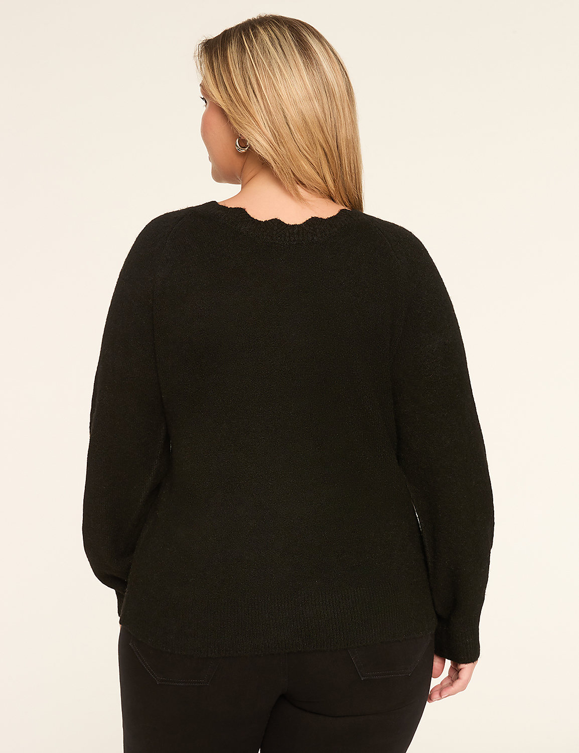 Crew-Neck Trim-Detail Sweater Product Image 2