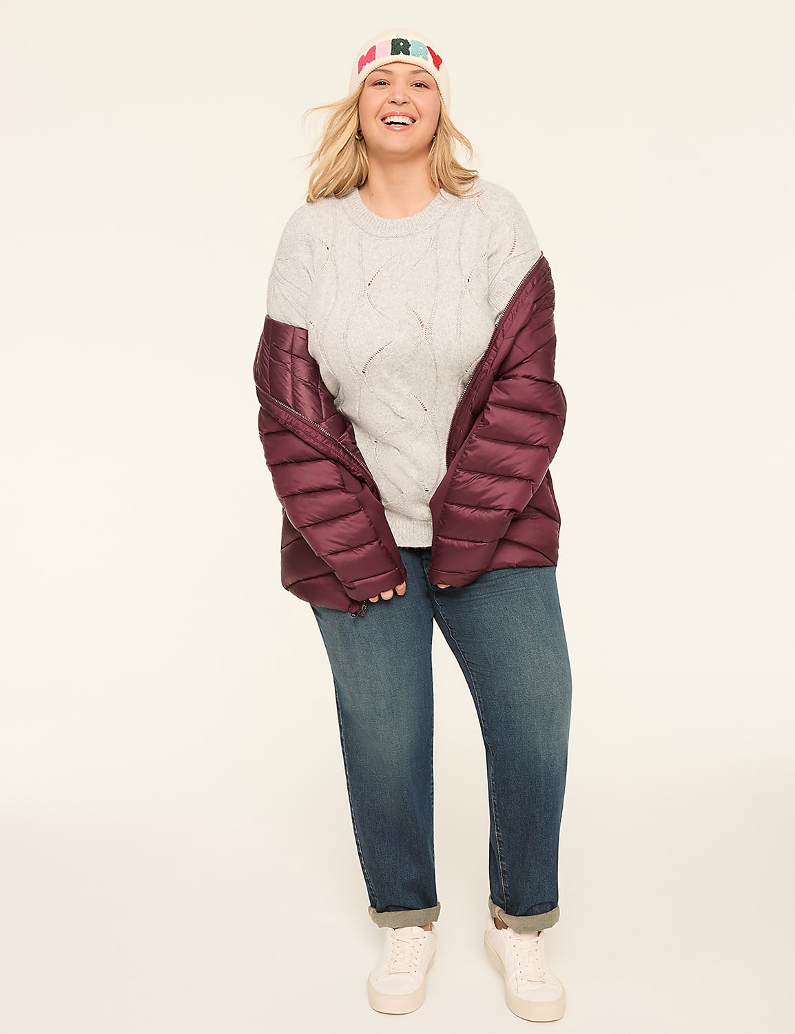 Relaxed Pointelle-Stitch Pullover Sweater Product Image 3