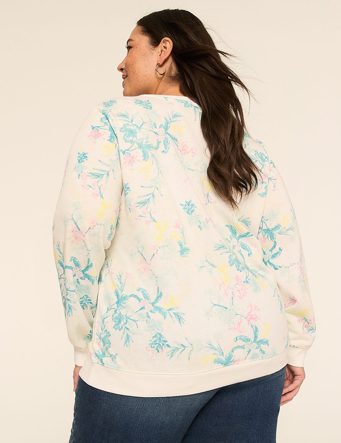 Printed Long-Sleeve Crew-Neck Sweatshirt Product Image 2