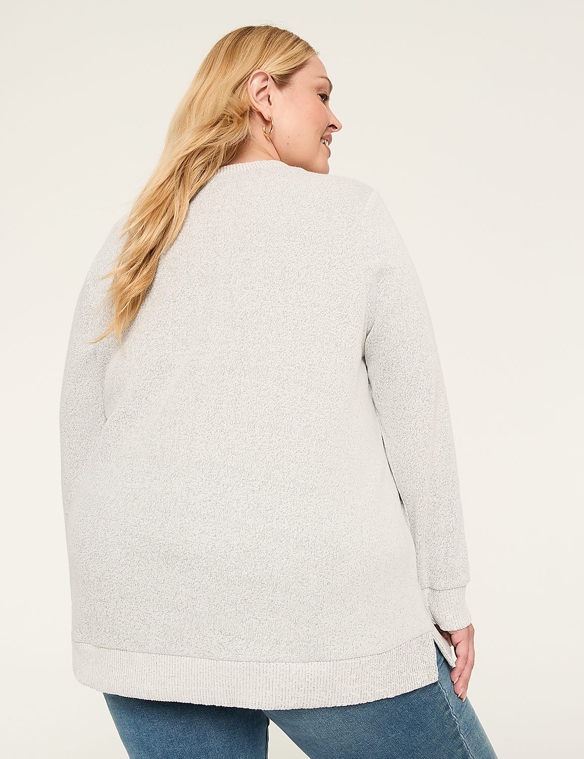 Soft-Textured Hope, Love Faith Graphic Sweatshirt Product Image 2