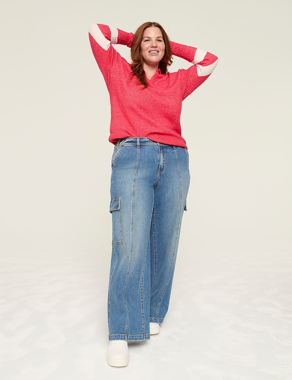 Wide Leg Cargo Jean Product Image 3