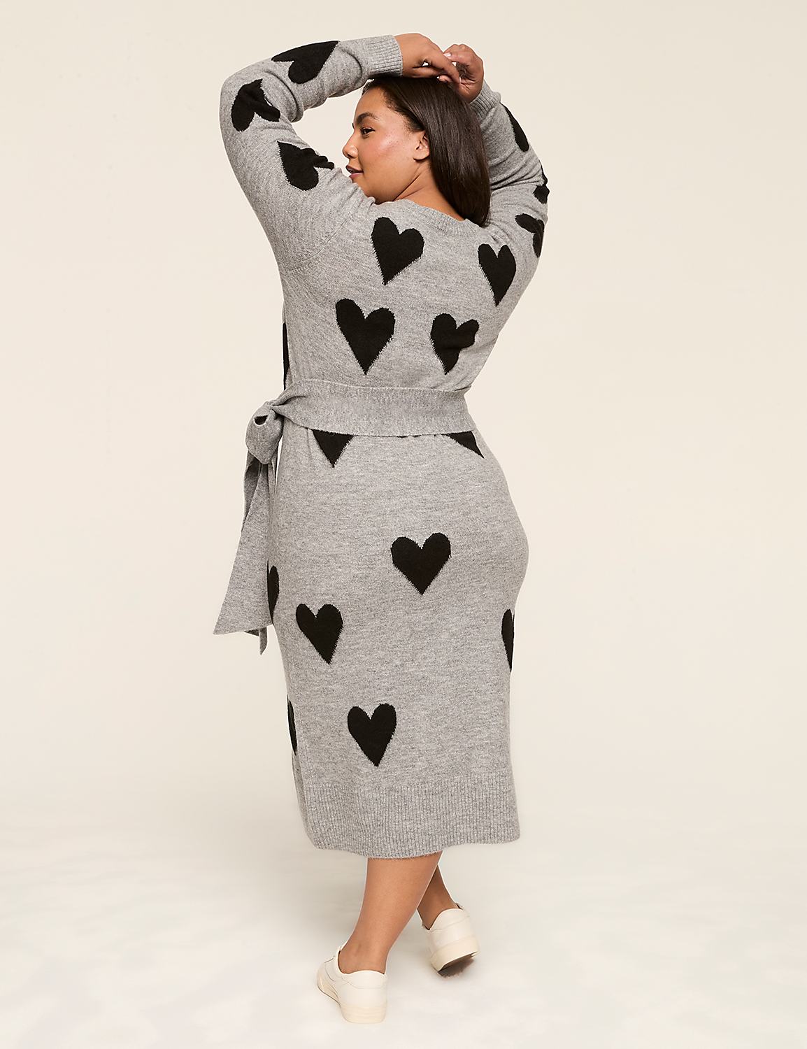 Belted Midi Sweater Dress Product Image 2