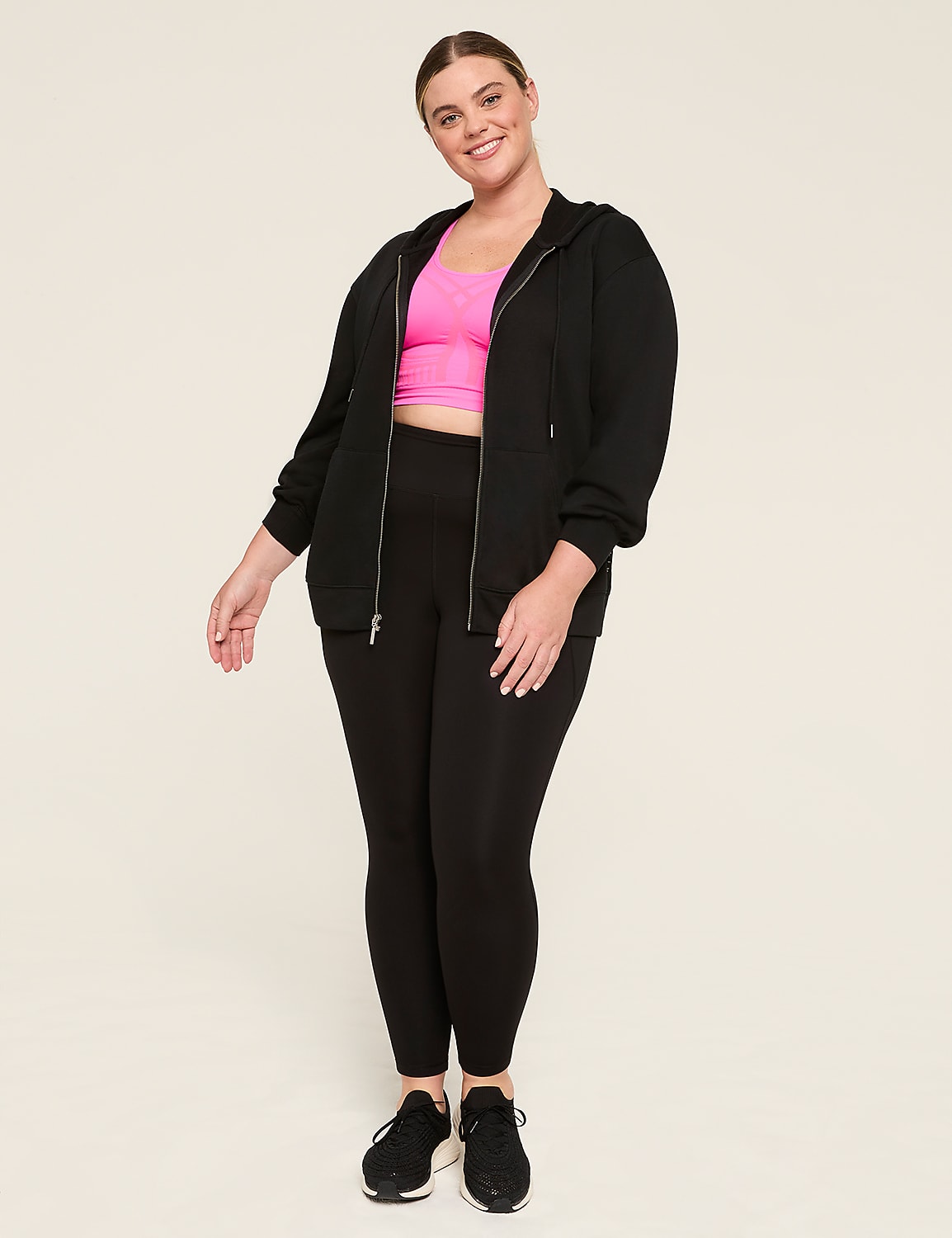 LIVI French Terry Zip-Front Hoodie Product Image 3