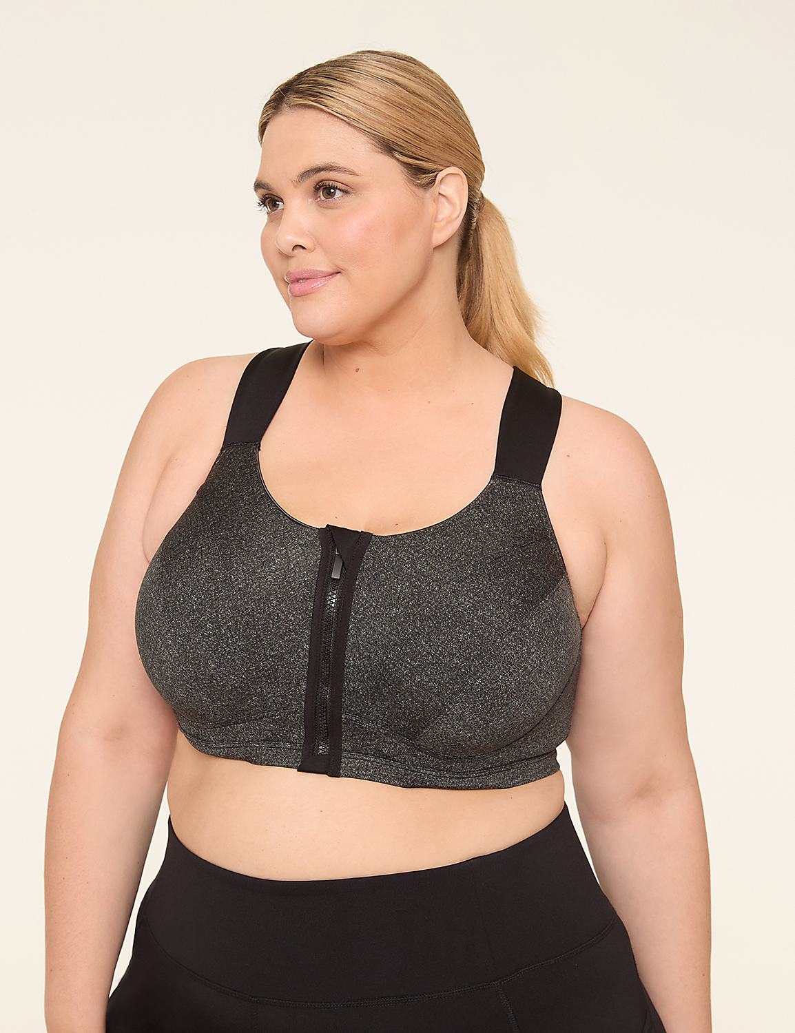 LIVI Max Support Comfort Zip-Front Sports Bra Product Image 1