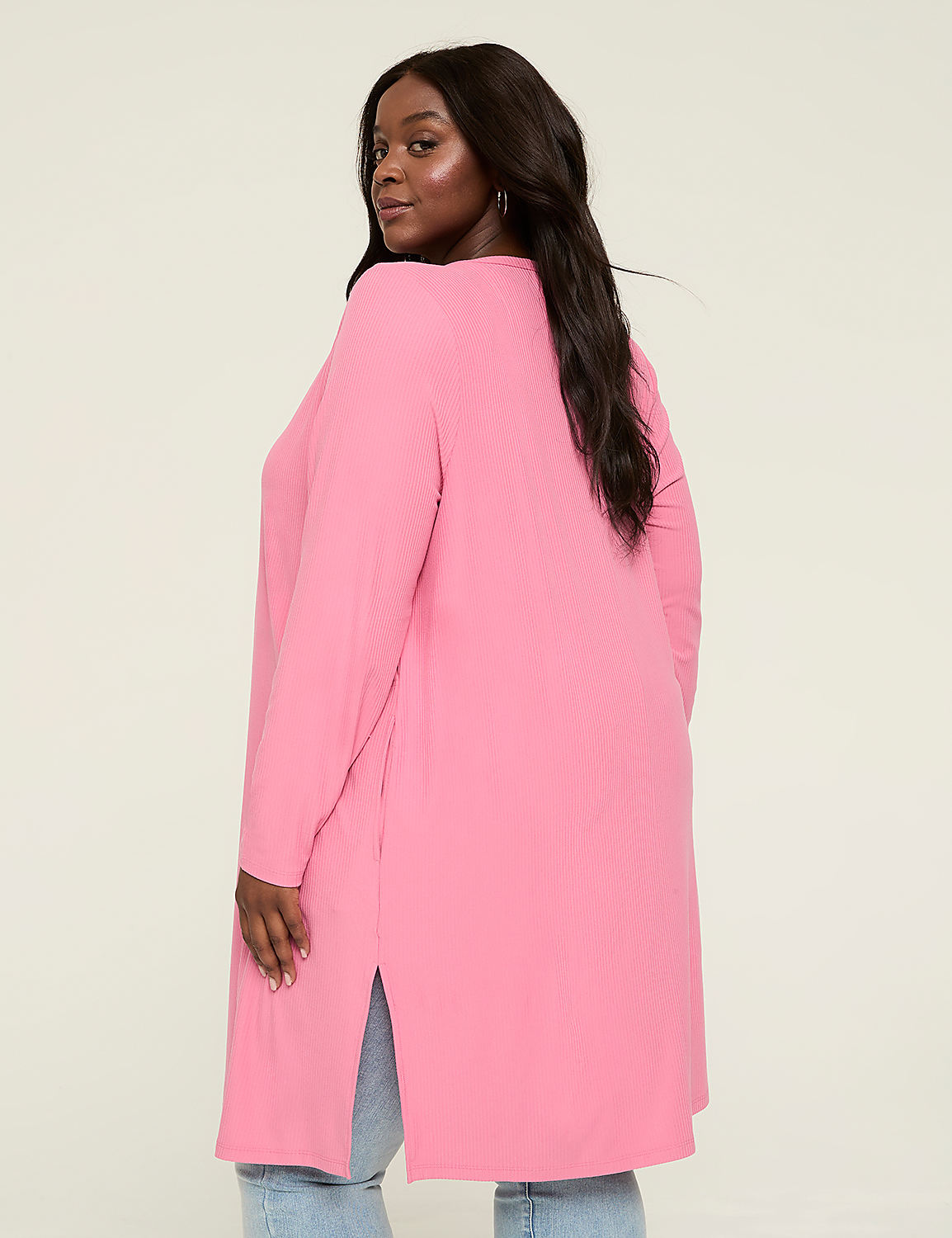 Long-Sleeve Open-Front Overpiece Product Image 2
