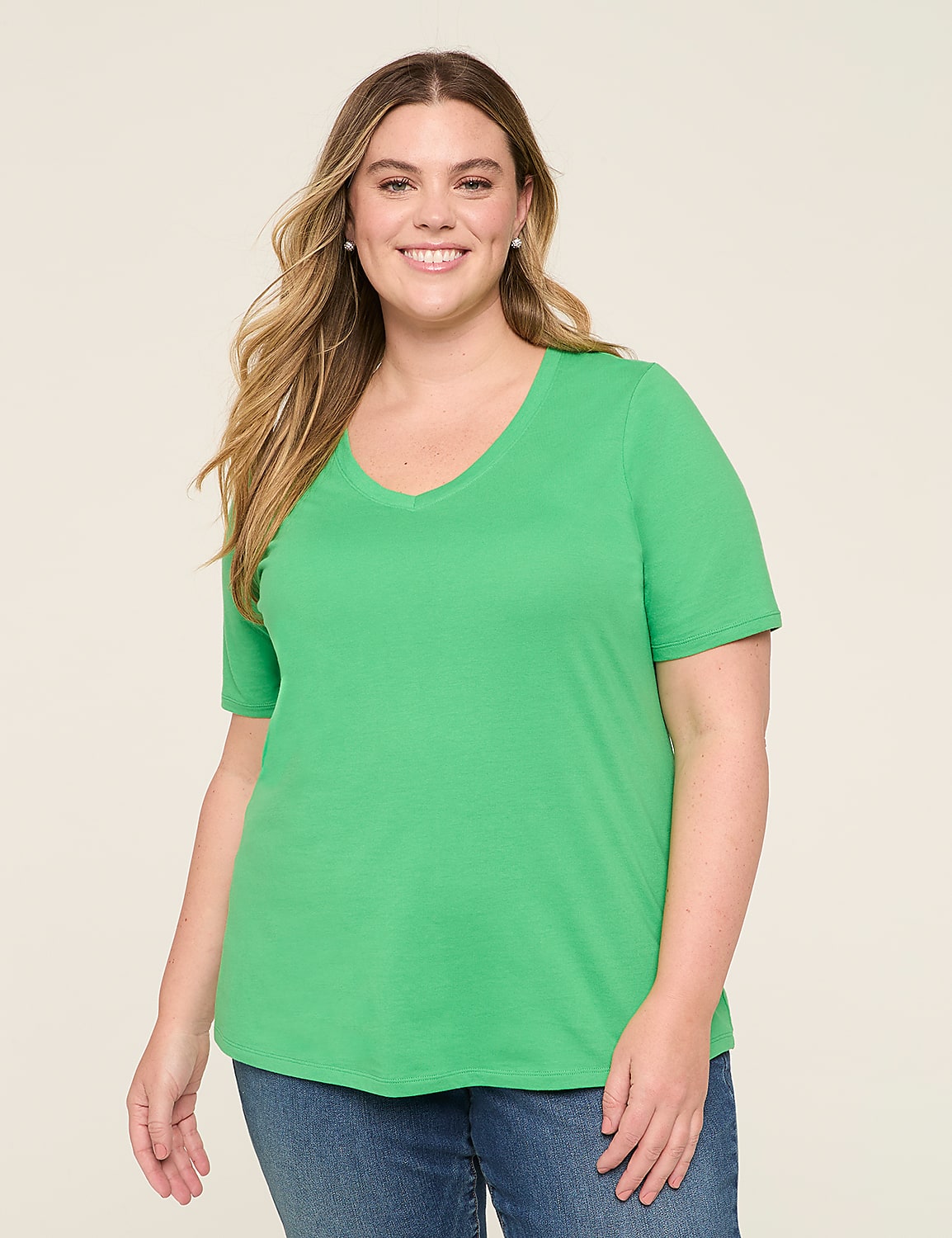 Perfect Sleeve V-Neck Tee Product Image 1