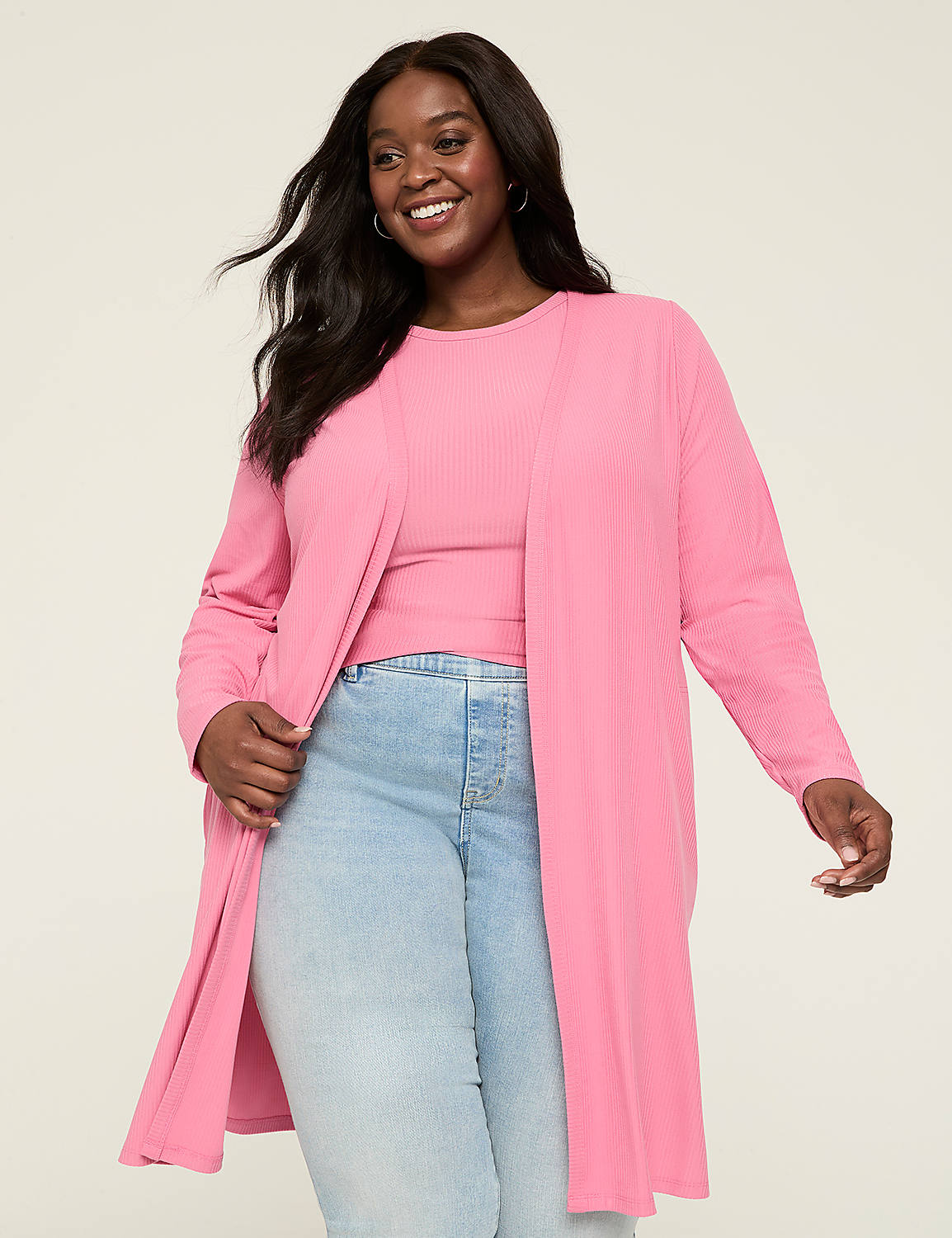 Long-Sleeve Open-Front Overpiece Product Image 1