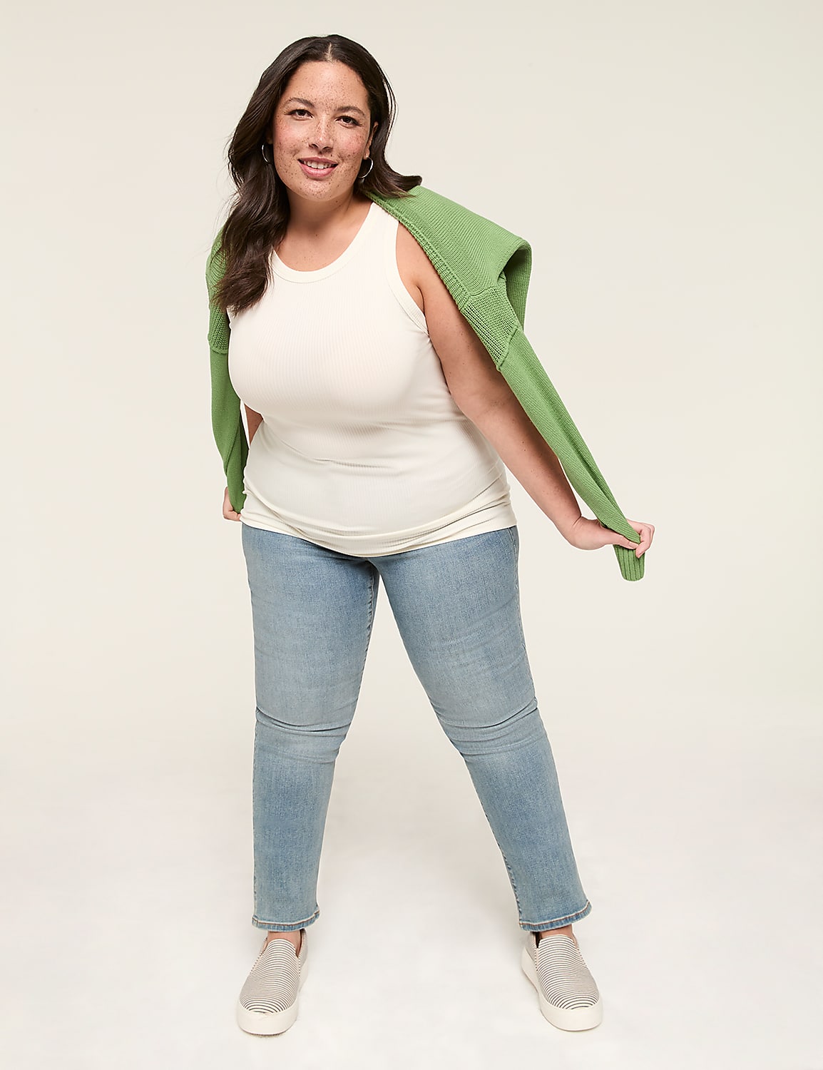 High-Neck Rib Tank Product Image 3