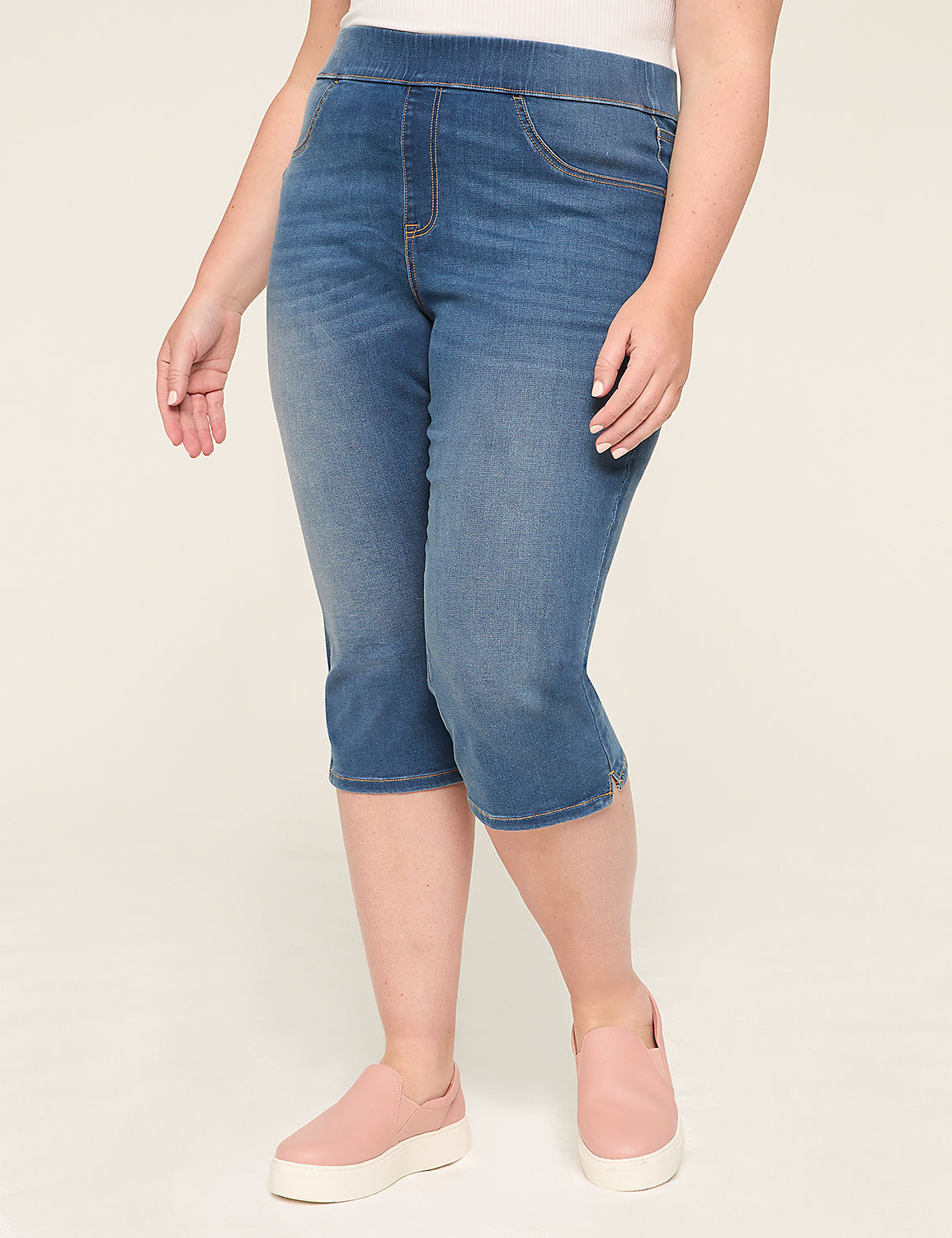 Pull-On High-Rise Pedal Jean Product Image 1