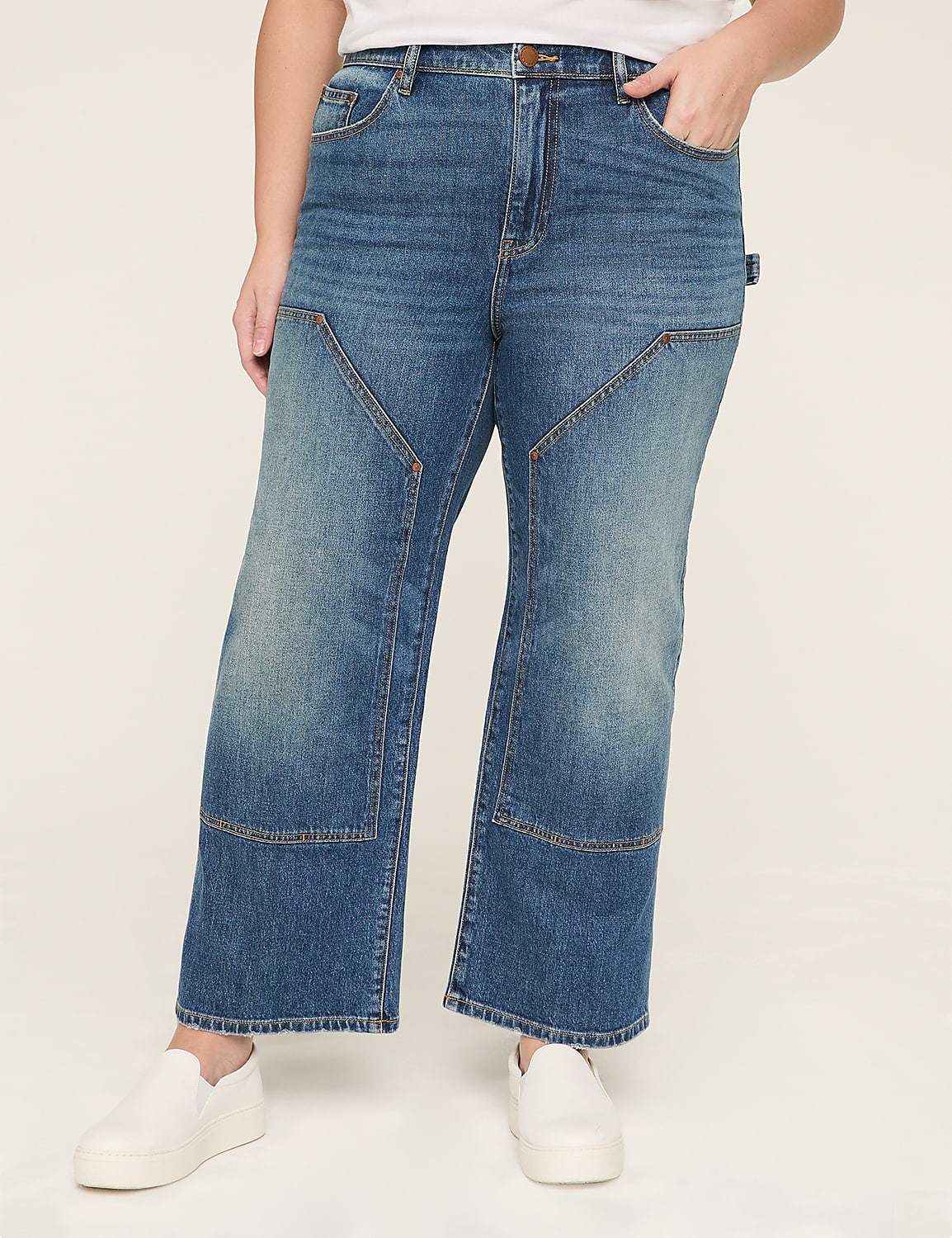 High-Rise Painter Wide Leg Jean Product Image 1