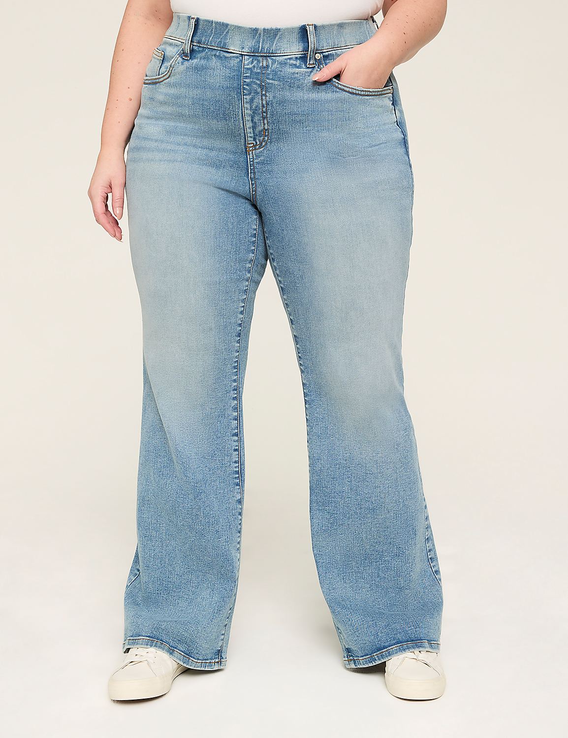 Tighter Tummy Pull-On High-Rise Flare Jean Product Image 1