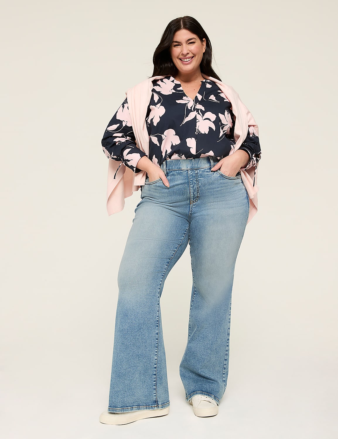 Tighter Tummy Pull-On High-Rise Flare Jean Product Image 3