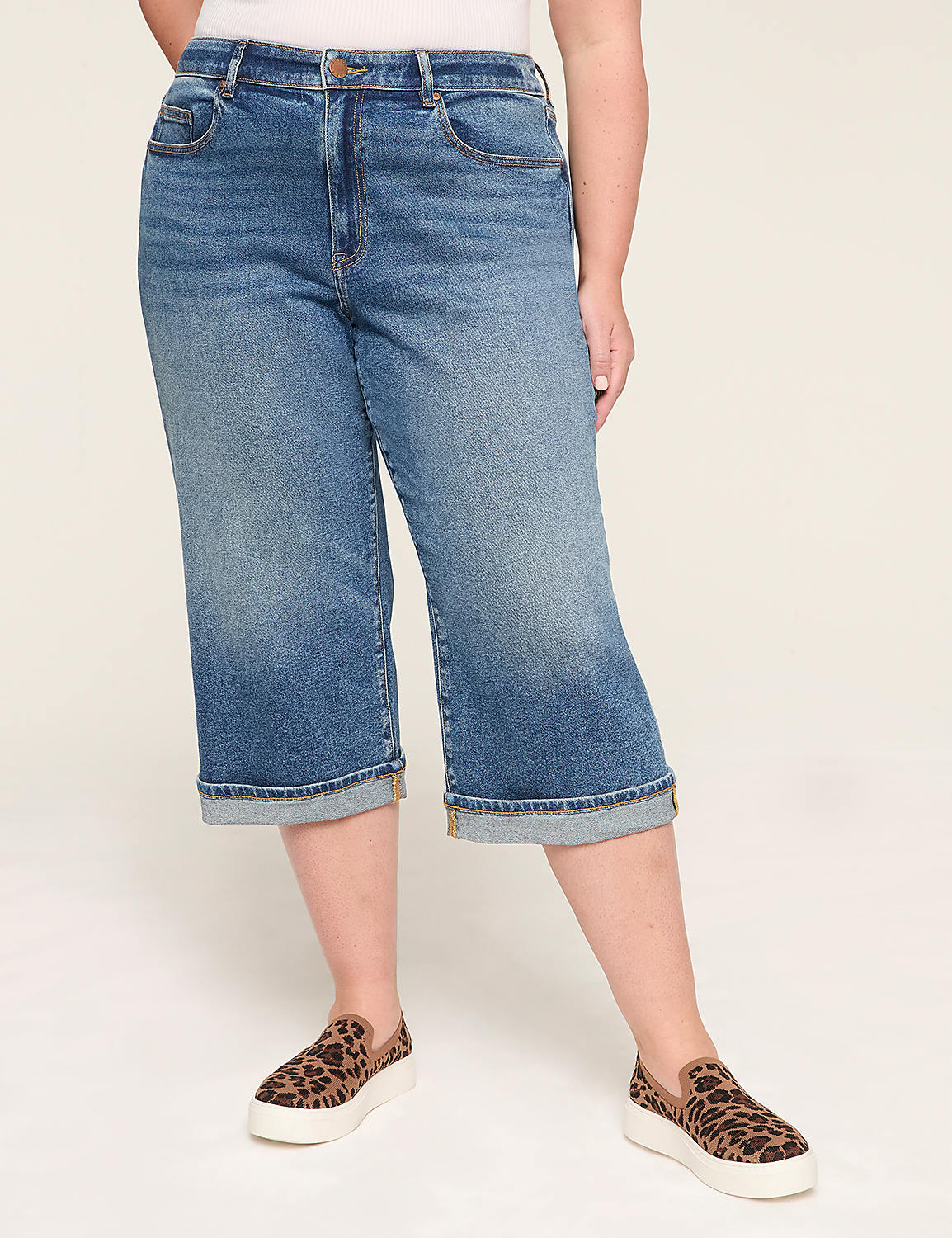 Boyfriend Fit Capri Jean Product Image 1