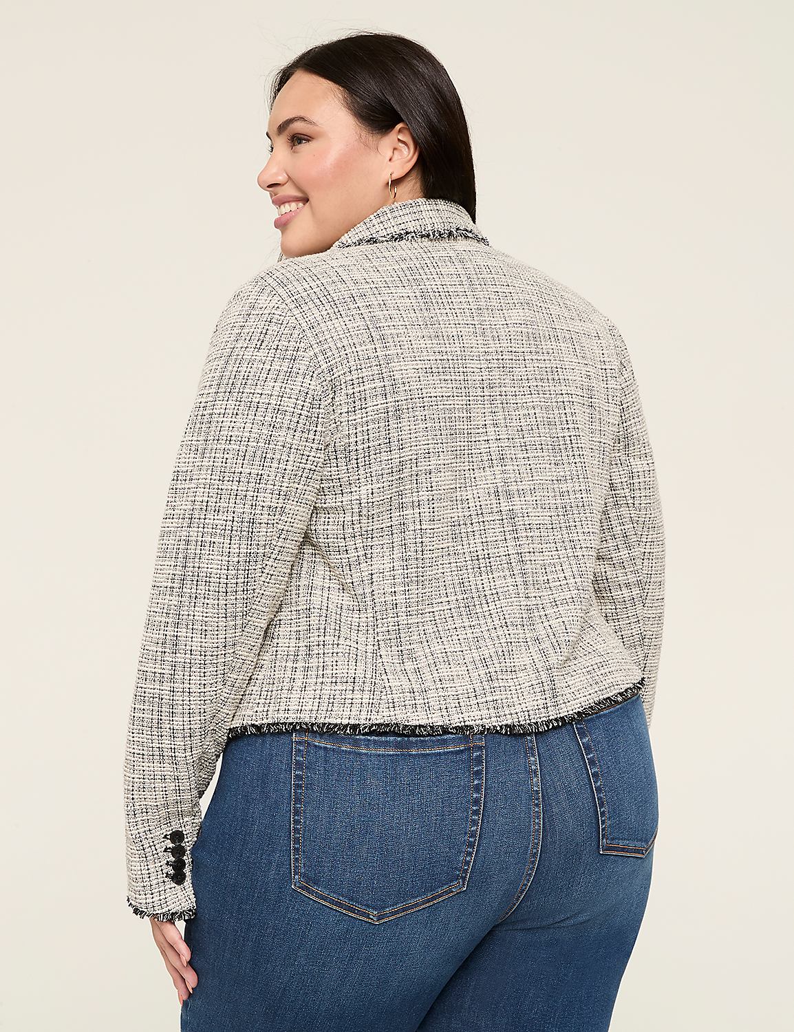 Knit Tweed Short Jacket Product Image 2