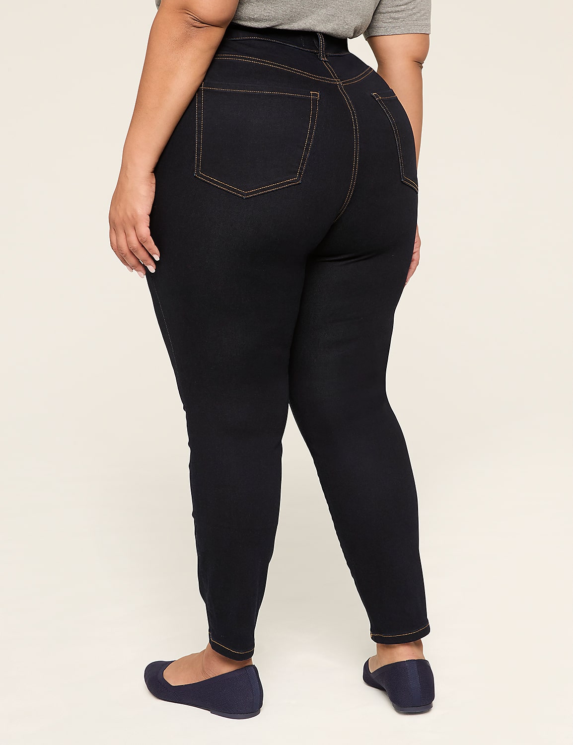 No-Gap Curvy Fit High-Rise Sateen Skinny Jean Product Image 2