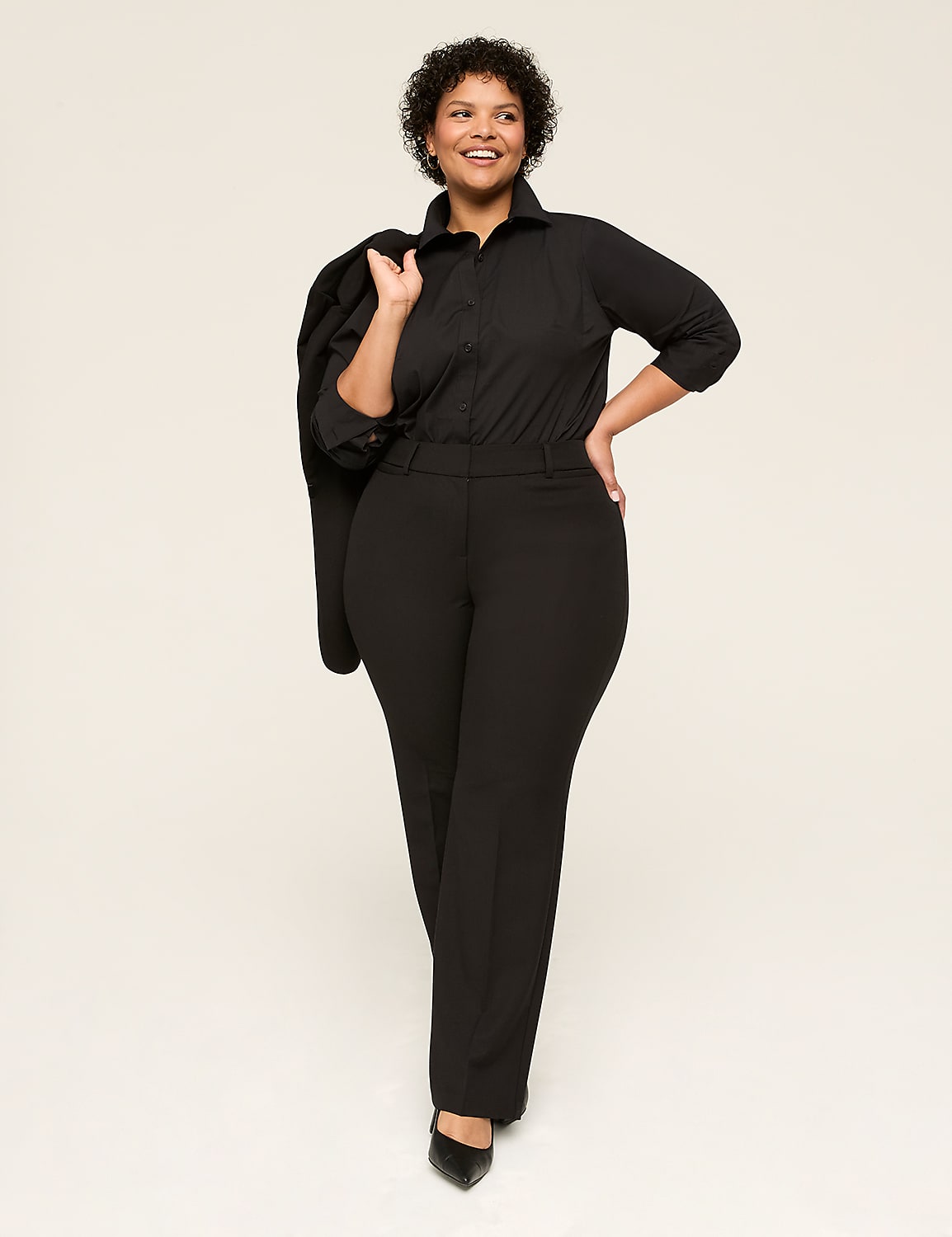 Button-Front No-Peek Girlfriend Shirt Product Image 4