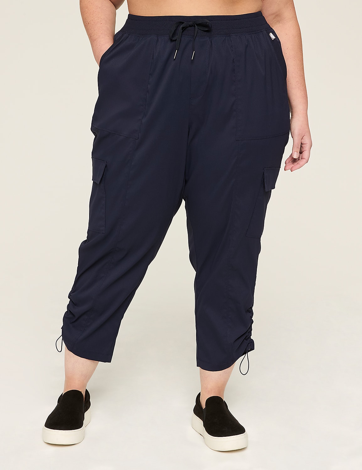 LIVI Woven Crop Bungee-Detail Pant Product Image 1