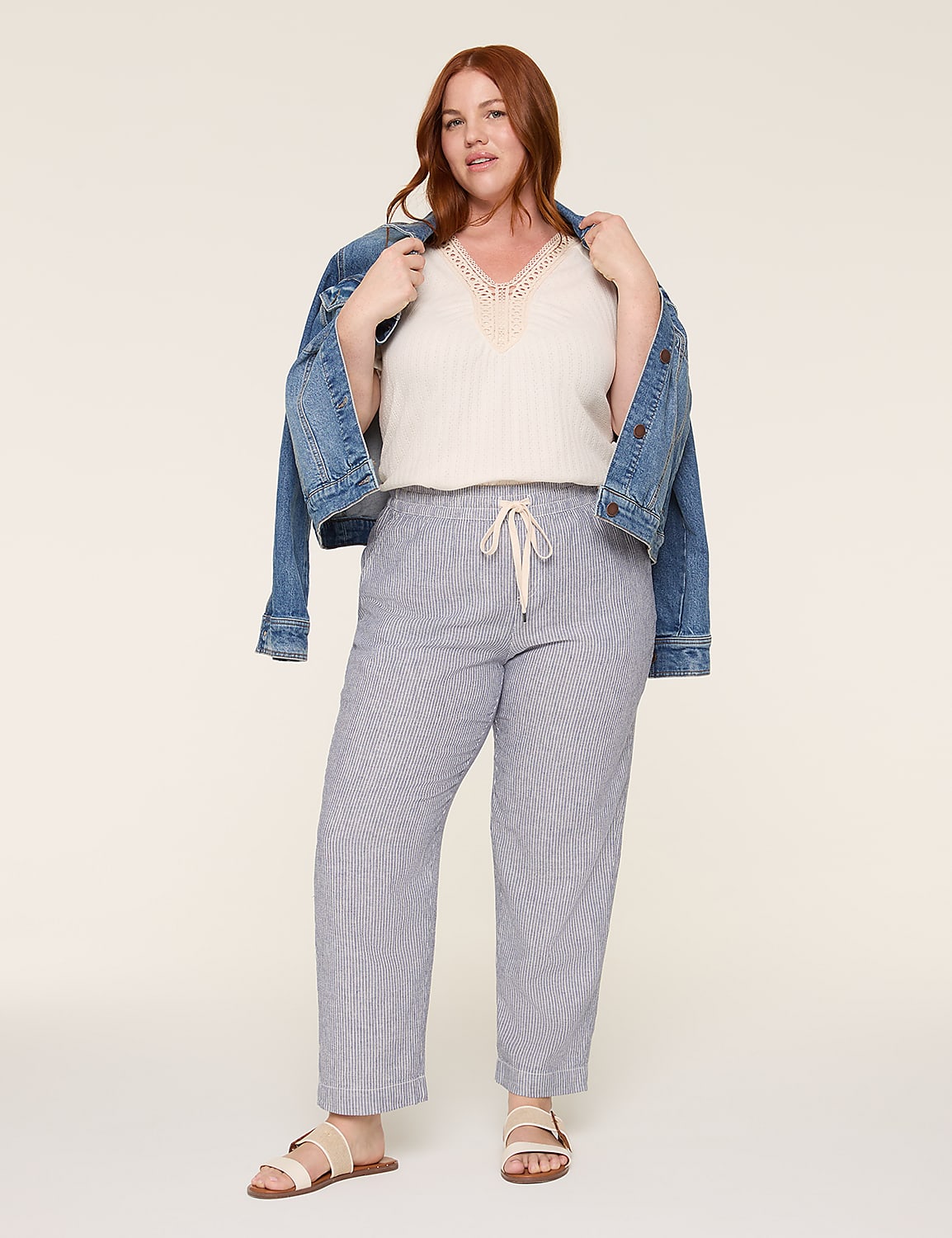 Linen Pull-On Ankle Pant Product Image 3