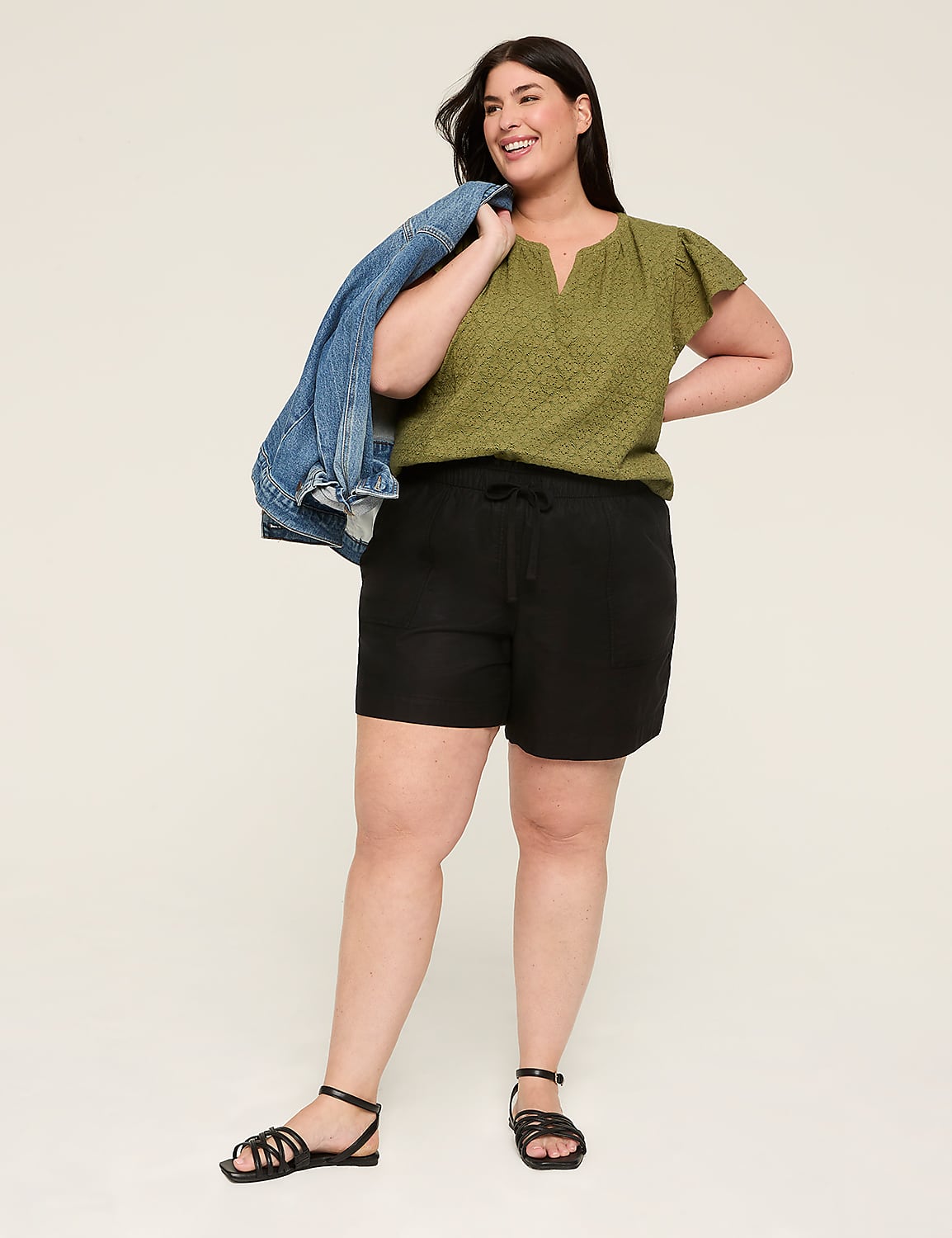 Slub Pull-On Short Product Image 3