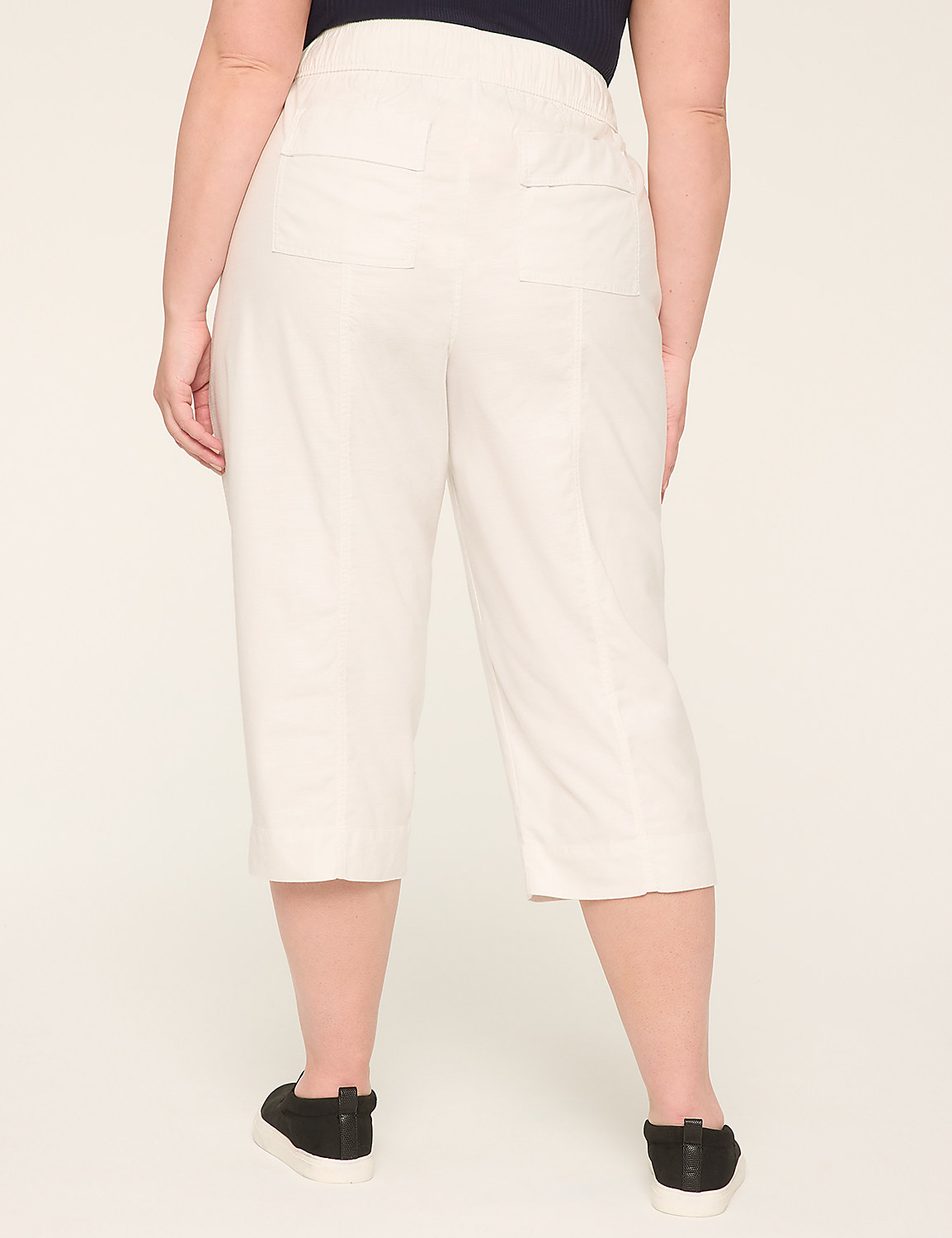 Slub Pull-On Crop Pant Product Image 2