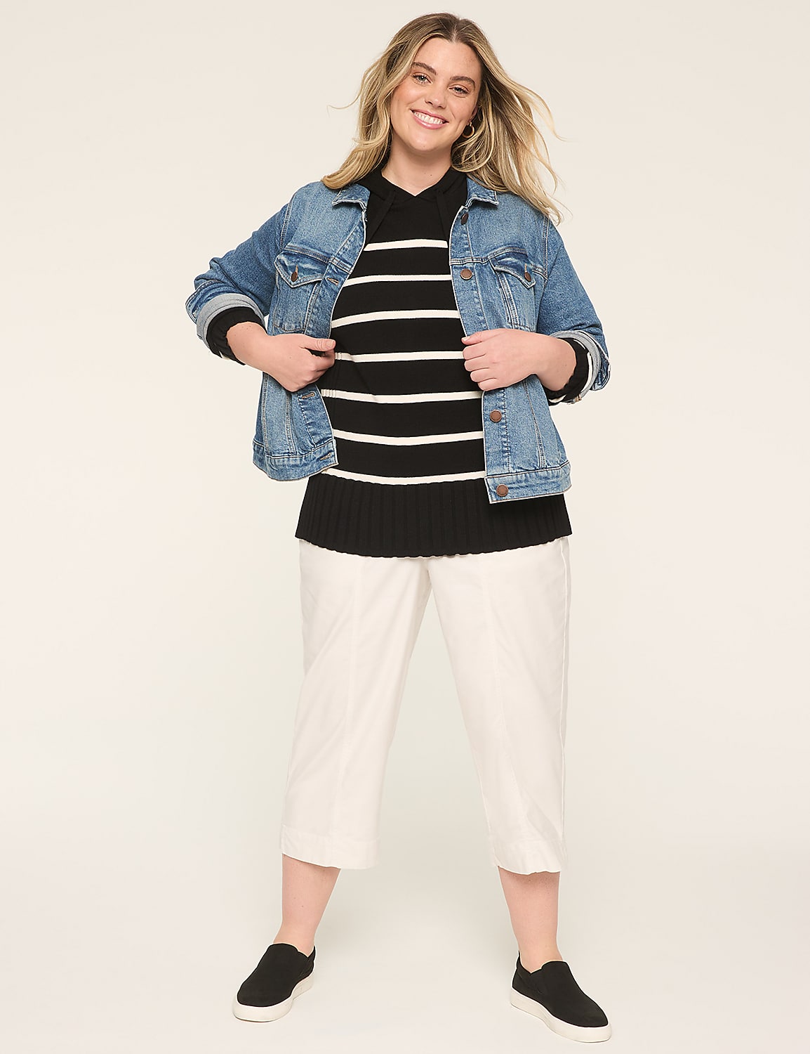 Slub Pull-On Crop Pant Product Image 3