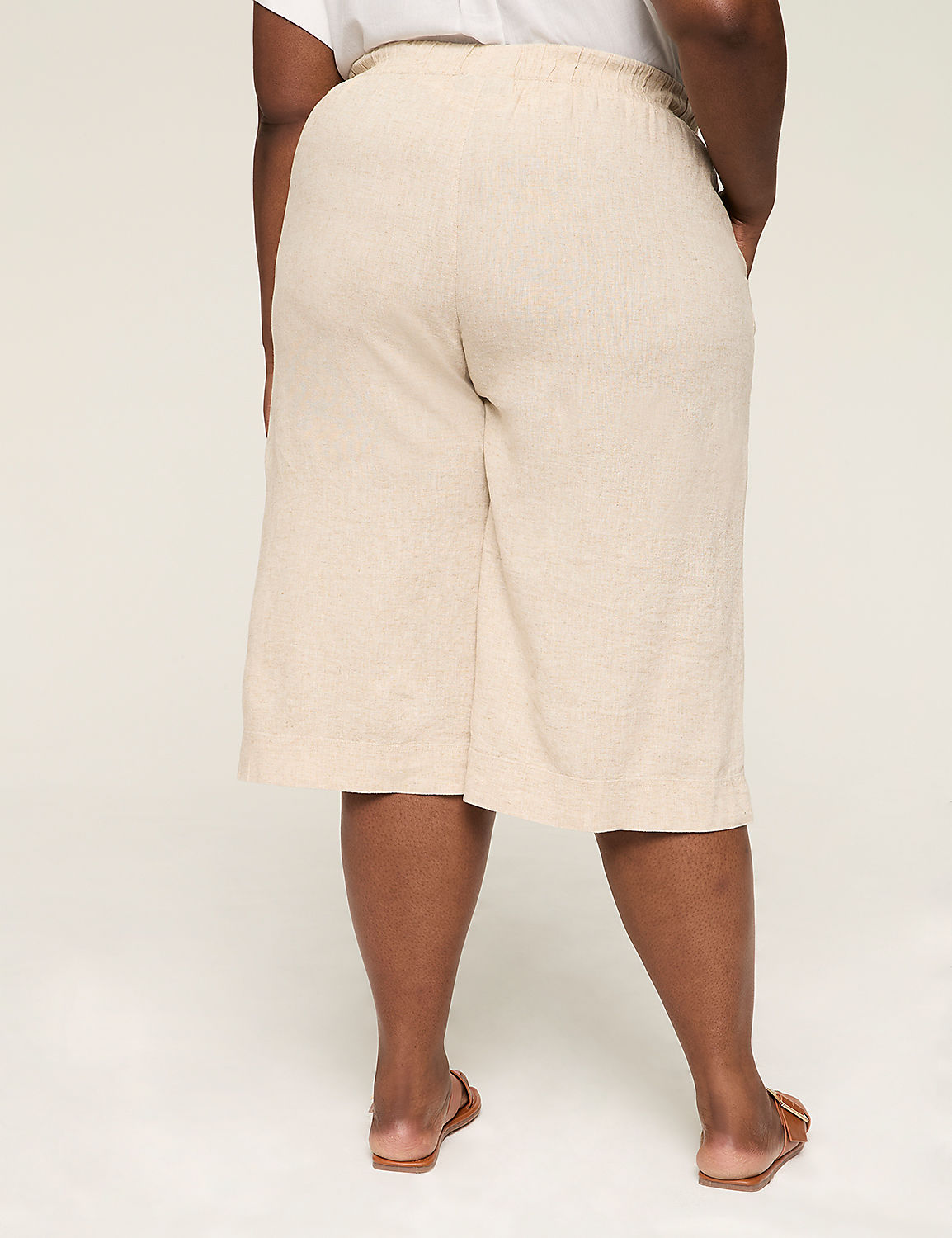 Linen Wide Leg Culotte Product Image 2