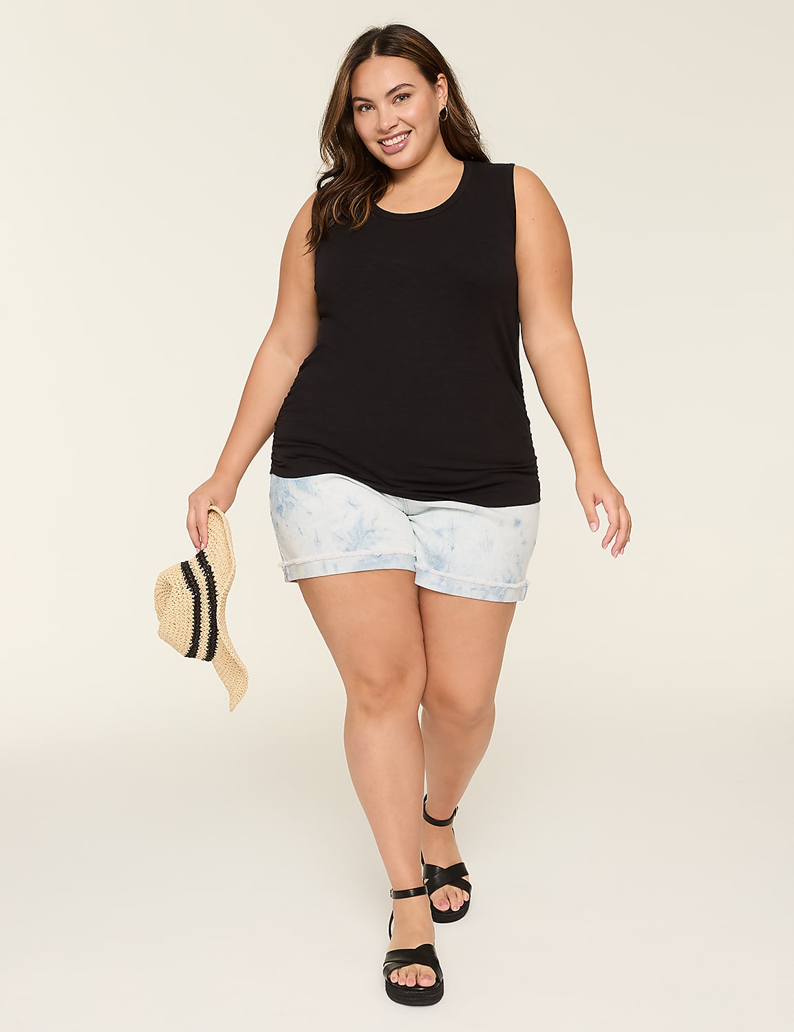 Scoop-Neck Side-Ruched Tank Product Image 3