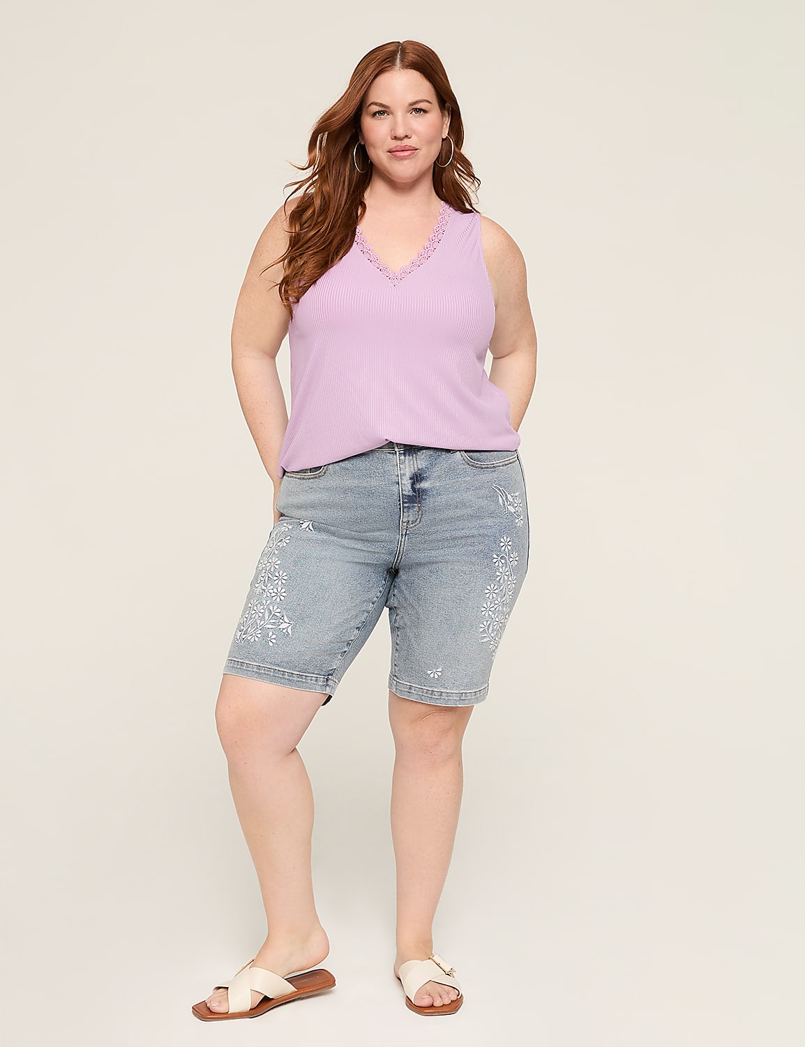 Signature Fit Embroidered Bermuda Short - 10" Inseam Product Image 3