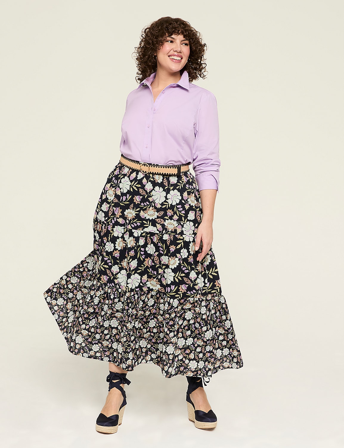 Tiered Maxi Skirt Product Image 3