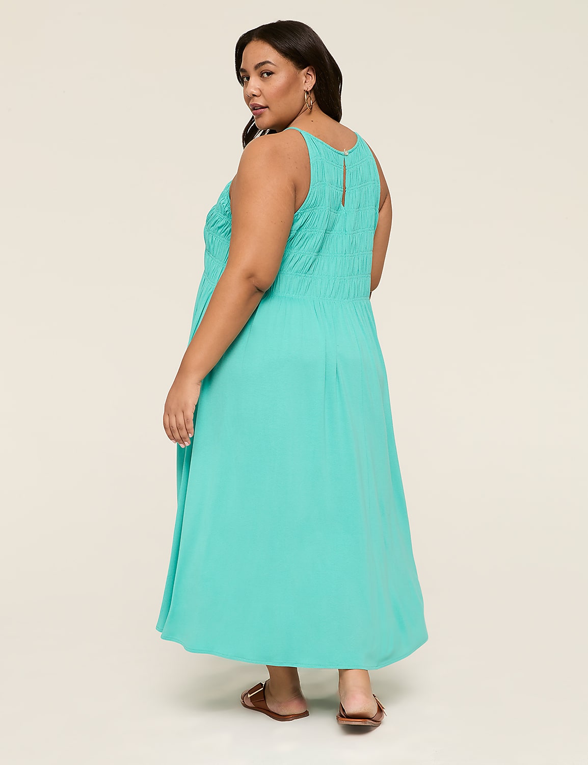 Shirred-Bodice Maxi Sun Dress Product Image 2