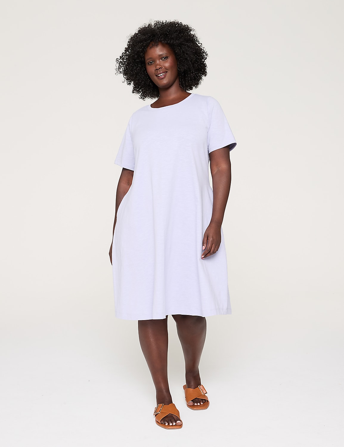 Swing Crew-Neck Easy T-Shirt Dress Product Image 1