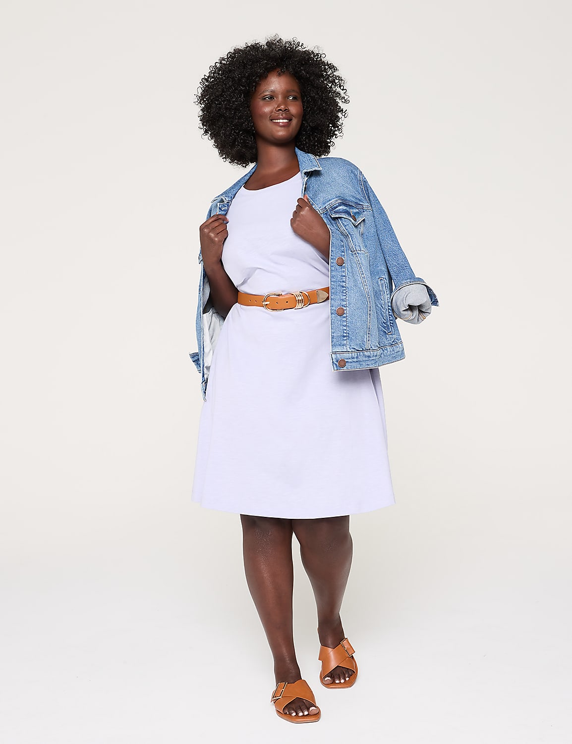 Swing Crew-Neck Easy T-Shirt Dress Product Image 4