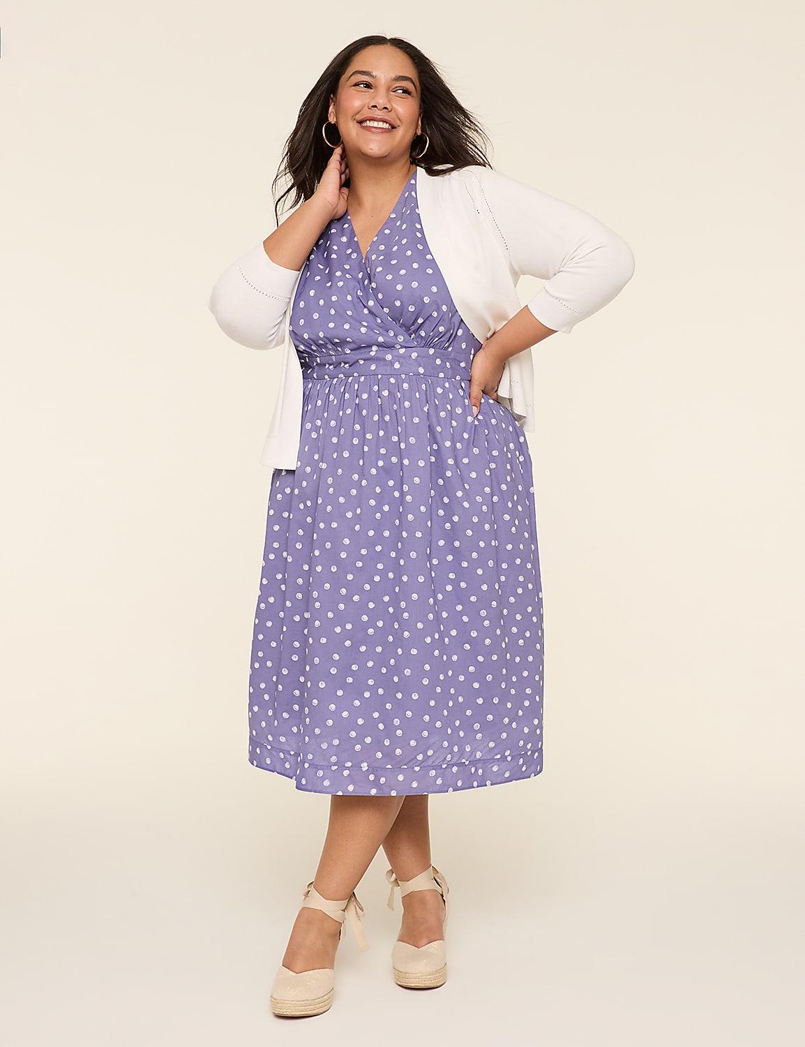 Sleeveless Surplice-Neck Midi Dress Product Image 1