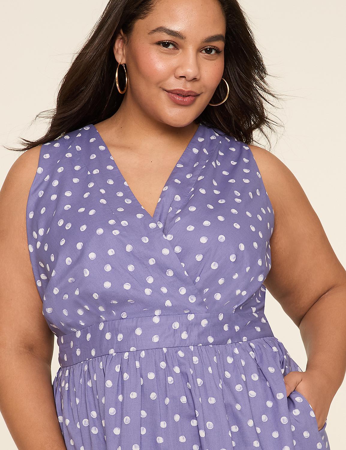 Sleeveless Surplice-Neck Midi Dress Product Image 3