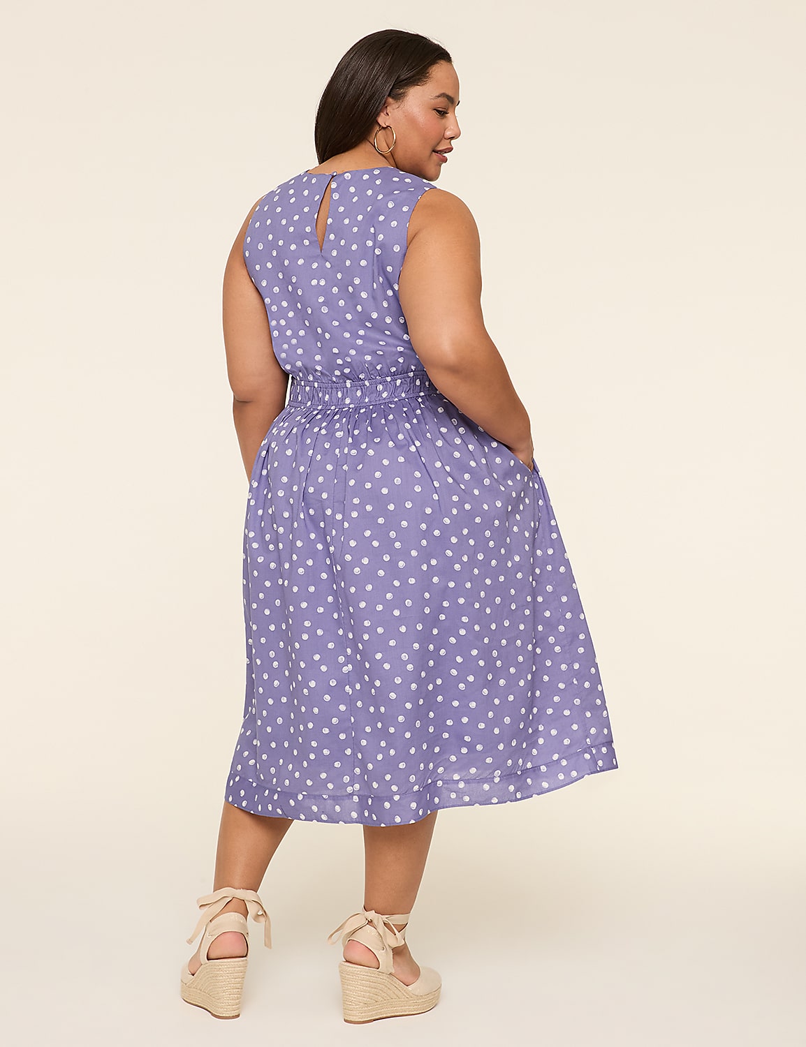 Sleeveless Surplice-Neck Midi Dress Product Image 2