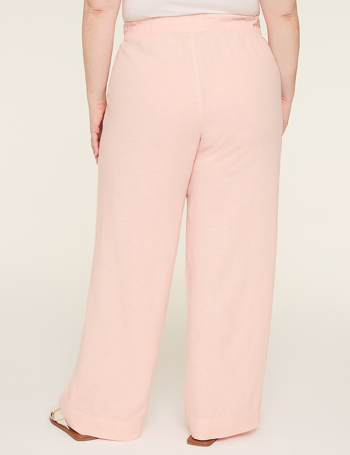 Linen Wide Leg Pant - New Sandal Length Product Image 2