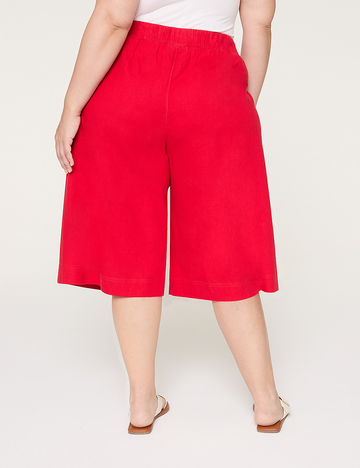 Linen Wide Leg Culotte Product Image 2