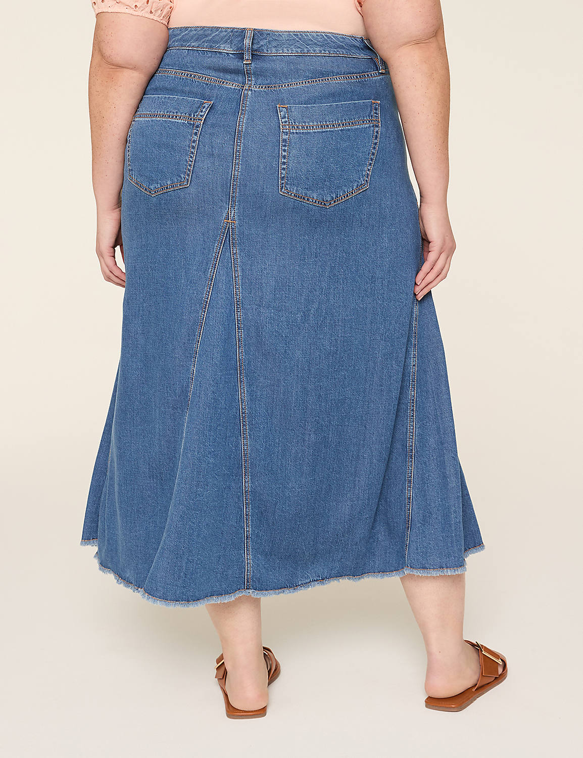 Denim Maxi Skirt Product Image 2