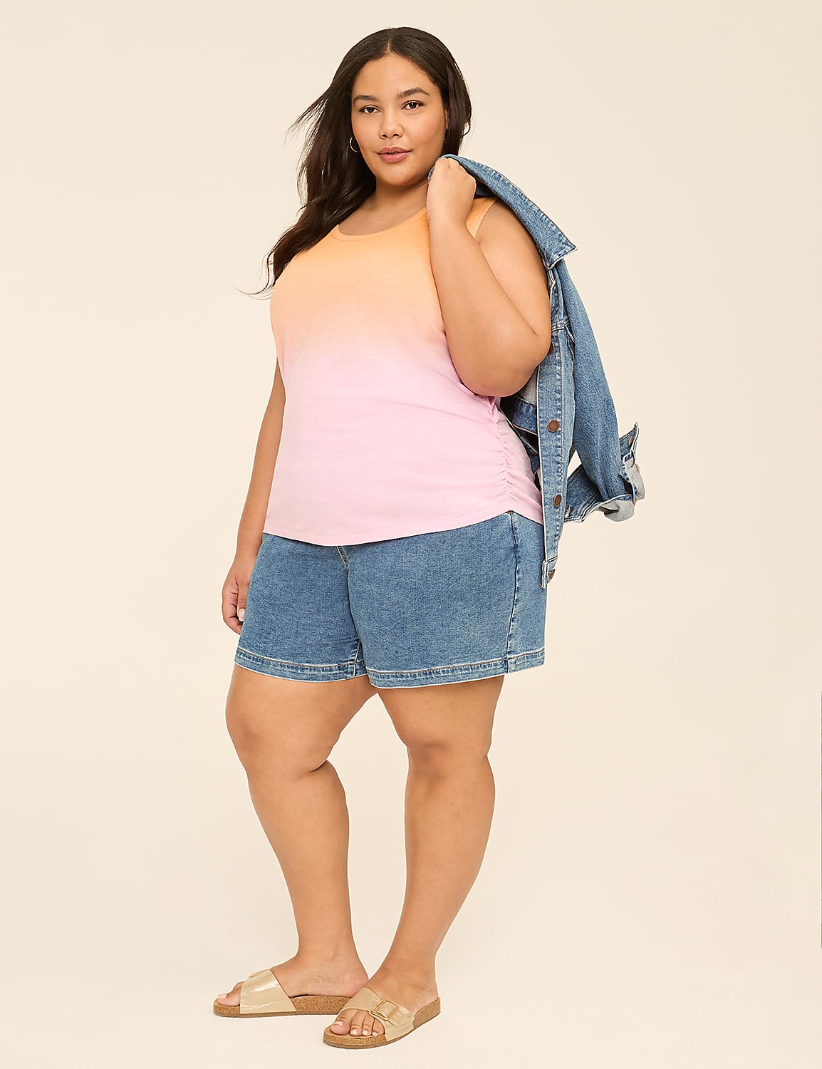 Scoop-Neck Side-Ruched Tank Product Image 3