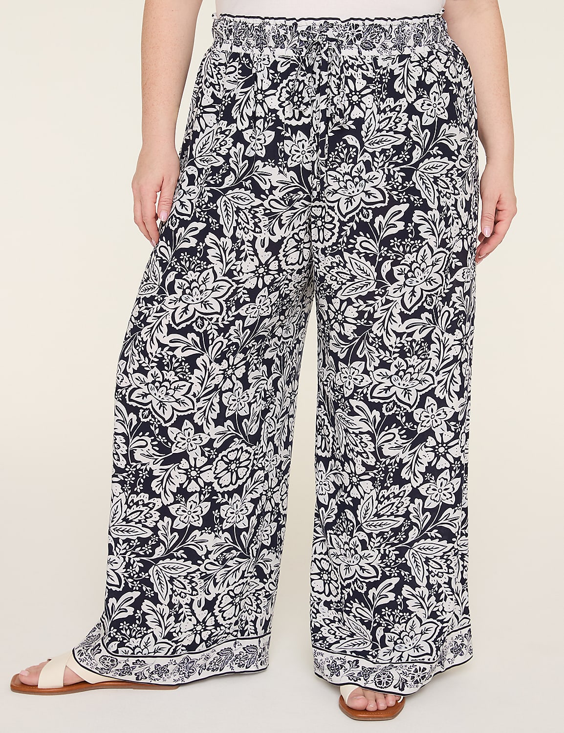 Paperbag Wide Leg Pant - New Sandal Length Product Image 1