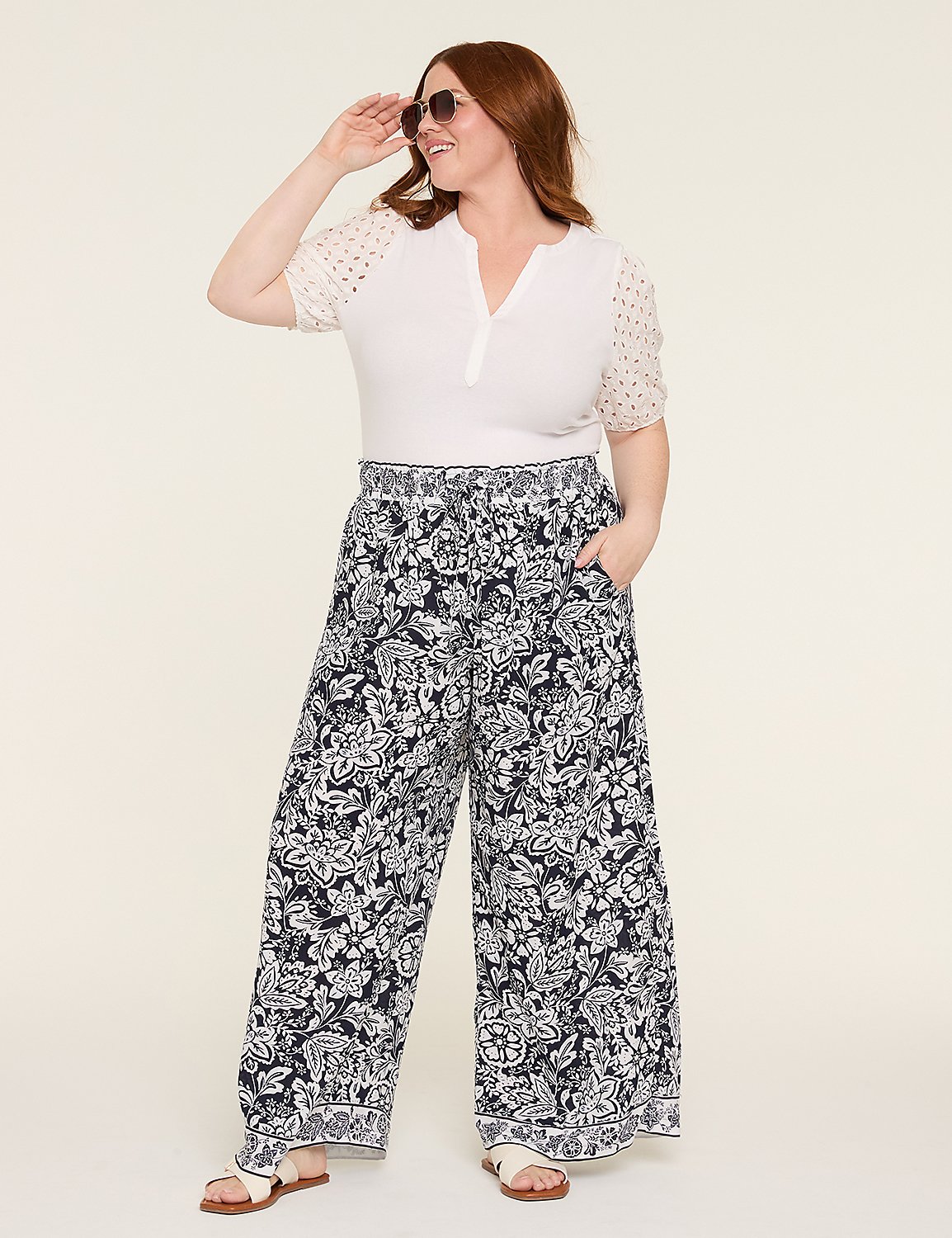 Paperbag Wide Leg Pant - New Sandal Length Product Image 3