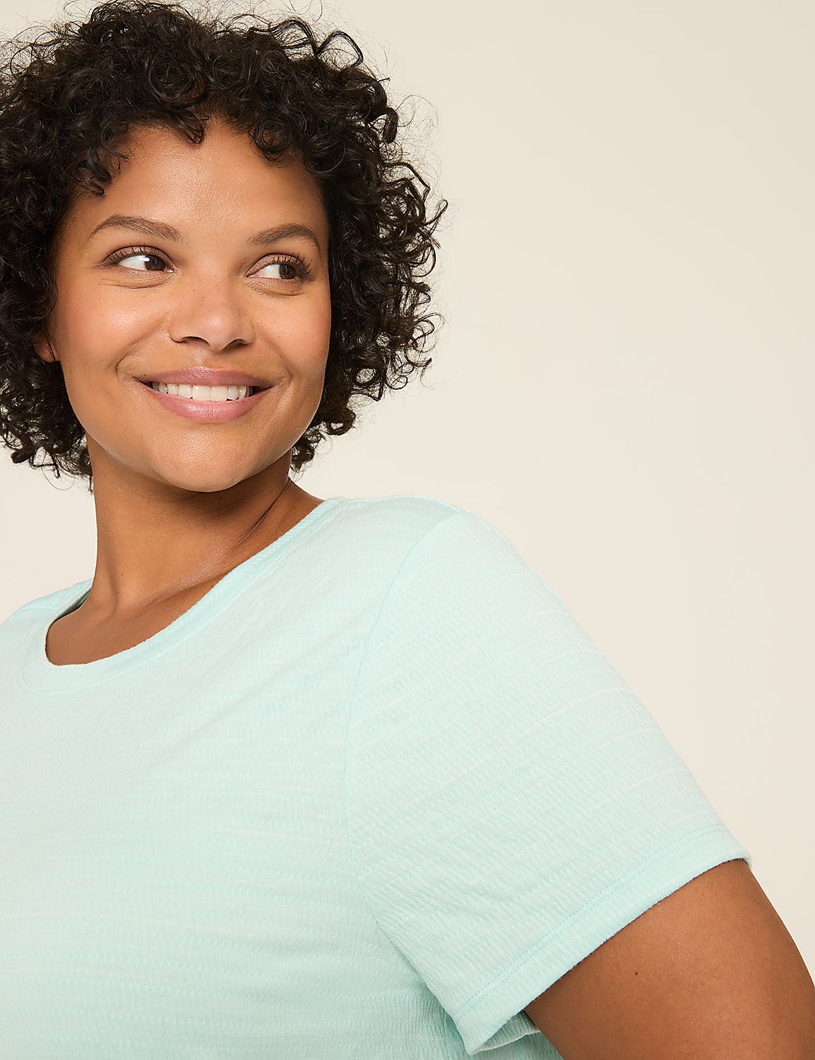 Swing Crew-Neck Textured Top Product Image 4